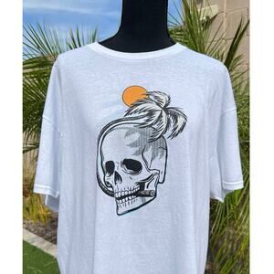 New DEL SOL Men's Biting Skull T-Shirt XL Eco Color Changing in Sun Women's Tee